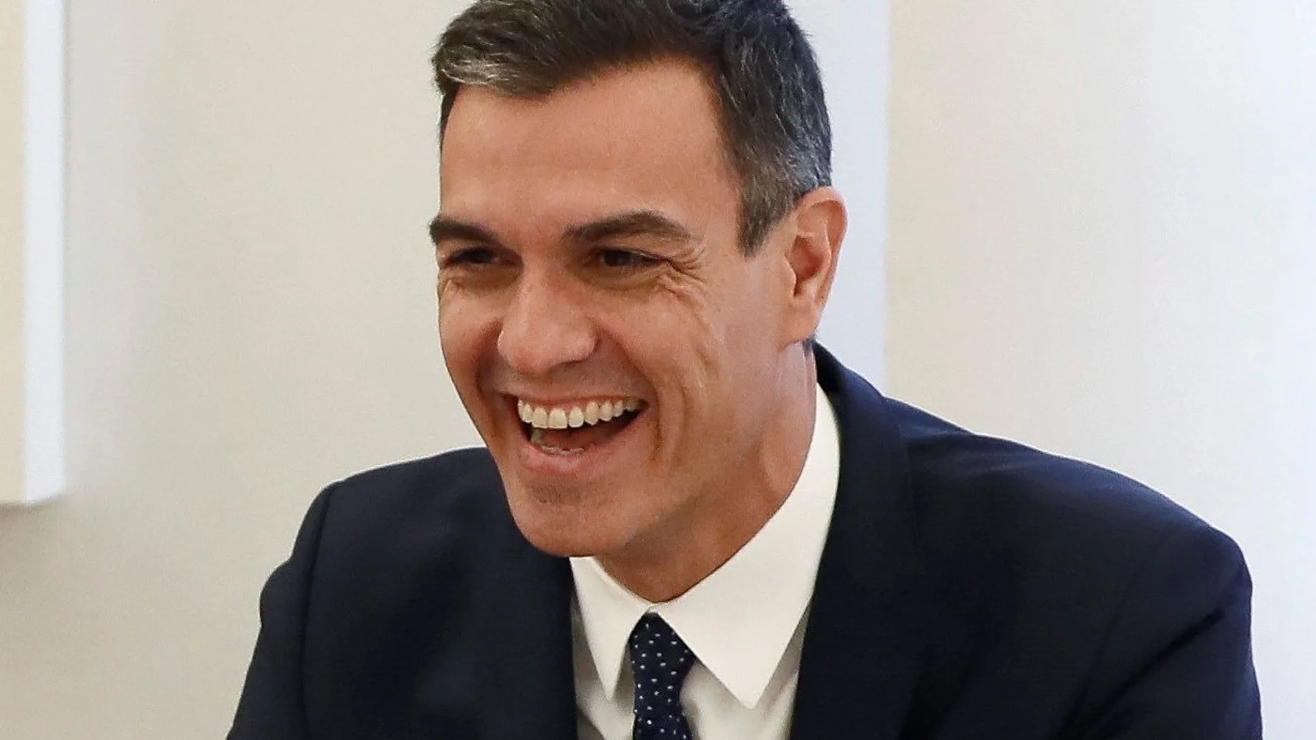 El presidente del Gobierno, Pedro Sánchez, hoy, en el Palacio de la Moncloa. Efe/Mariscal