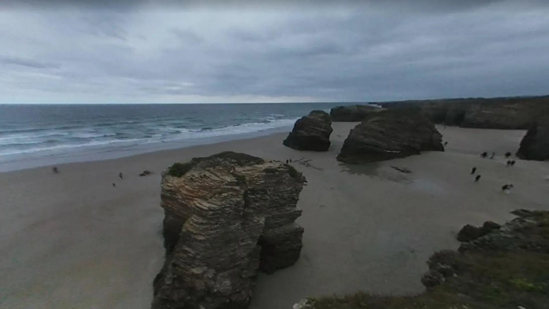 Imagen de la playa de las Catedrales, en Lugo. Google Maps