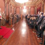 Momento del acto en honor a la Inmaculada Concepción en el Salón del Trono del Palacio Real de Valladolid