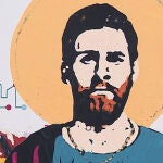 Captura del graffiti de Leo Messi en la ciudad condal