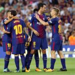 El centrocampista del Barcelona Gerard Deulofeu celebra su gol ante el Chapecoense