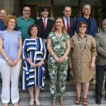 La delegada del Gobierno del Reino de España, Virginia Barcones, con los nueve subdelegados de Castilla y León en la primera reunión tras su toma de posesión