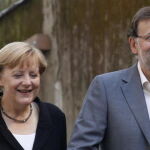 Imagen de archivo de Merkel y Rajoy en Santiago