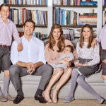 Los Duques de Anjou con todos sus hijos