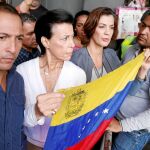 Antonieta Mendoza, madre del opositor encarcelado Leopoldo López, ayer, a la entrada del Palacio de Justicia