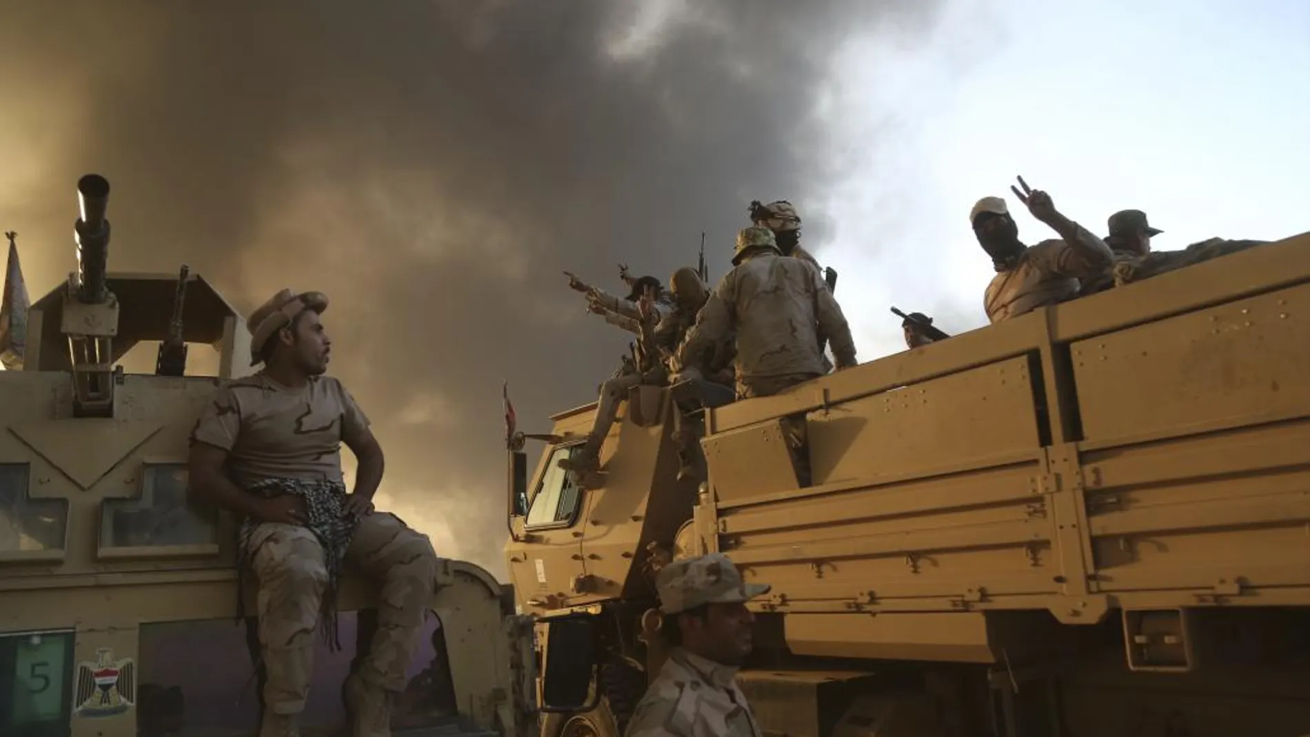 Fuerzas iraquí participante en la ofensiva contra Mosul.