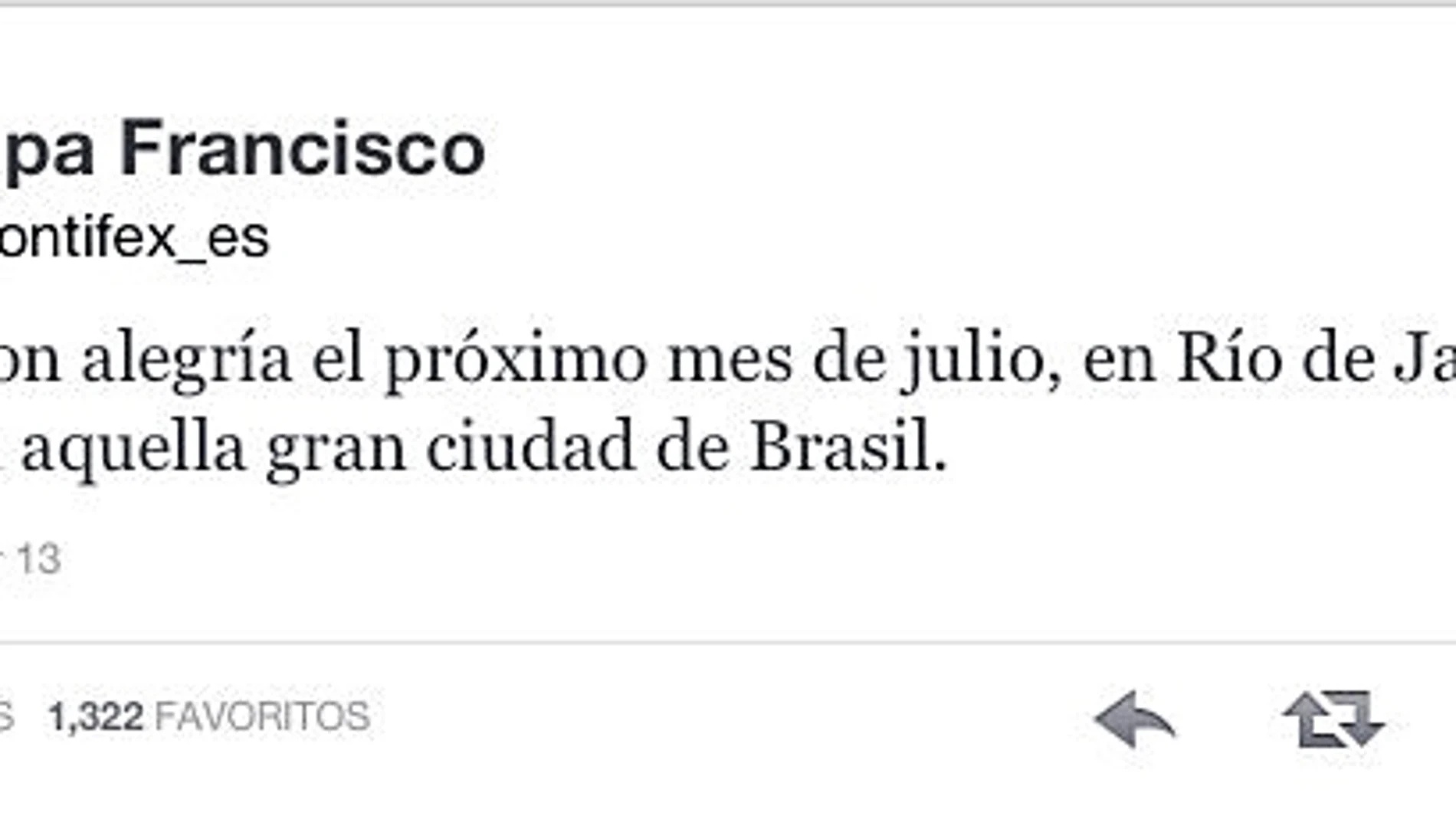 El Papa queda por Twitter con los jóvenes de la JMJ
