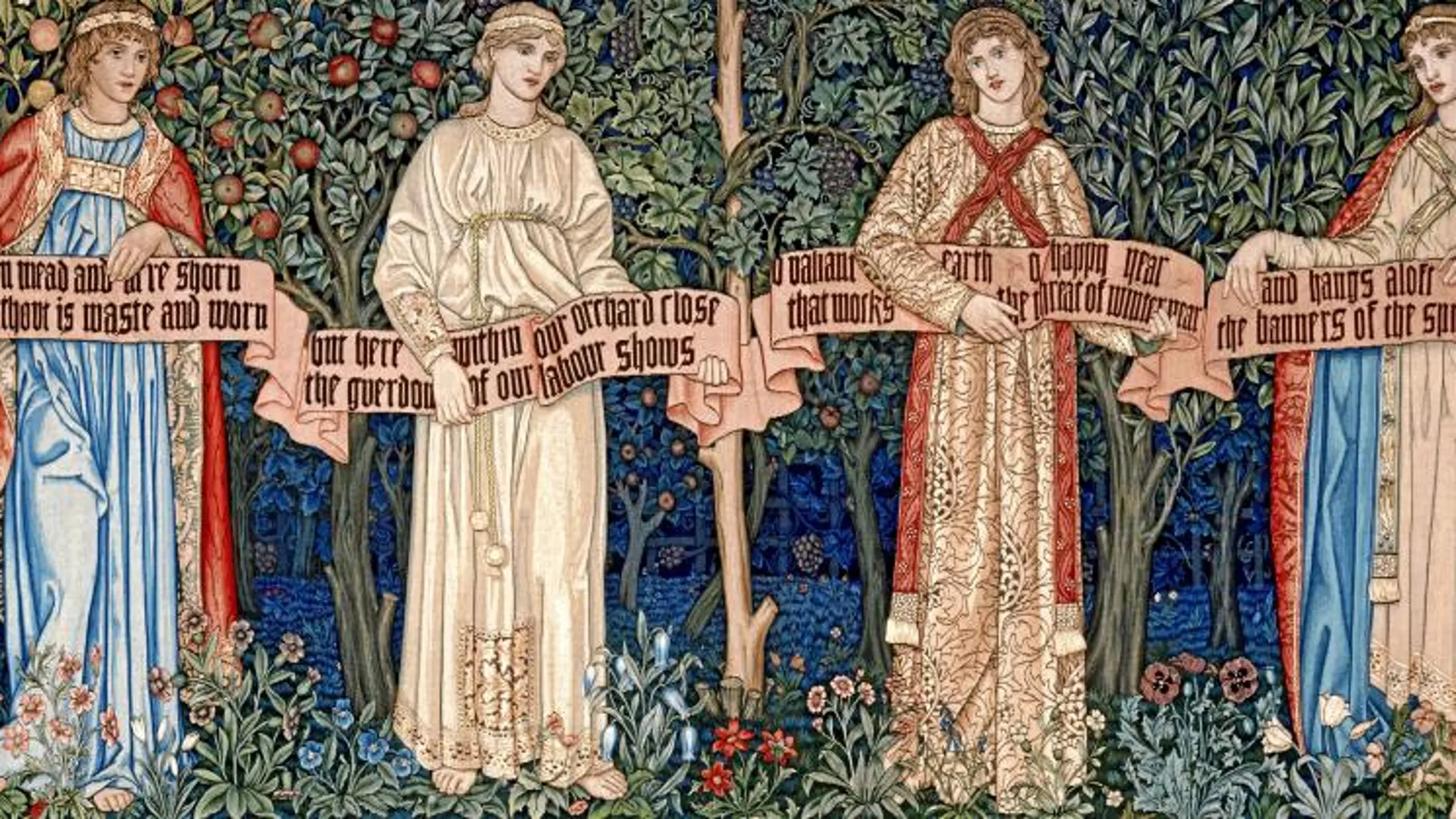 Tapiz de «Las estaciones», de William Morris y John Henry Dearle, procedente de la Victoria and Albert Museum de Londres