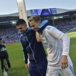 Enzo Zidane y Marcos Llorente durante el partido contra el Alavés