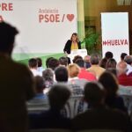 Susana Díaz, ayer durante el comienzo de la campaña electoral/Ep