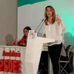 La presidenta de la Junta de Andalucía en funciones y secretaria general del PSOE-A, Susana Díaz (Foto: Manuel Olmedo)