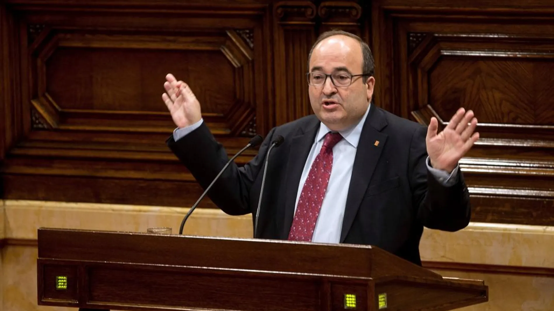 El primer secretario del PSC, Miquel Iceta, durante su intervención en el paarlament/Foto: Efe