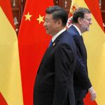 Mariano Rajoy y el presidente chino, Xi Jinping, ayer en Hangzhou