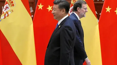 Mariano Rajoy y el presidente chino, Xi Jinping, ayer en Hangzhou