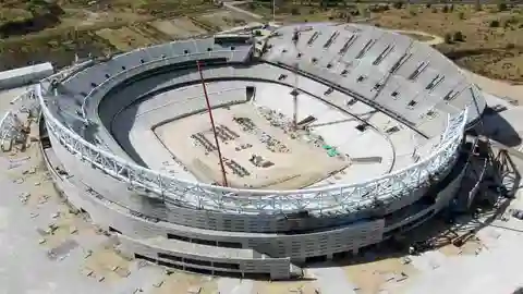 Imagen de las obras en el estadio del Atlético de Madrid.