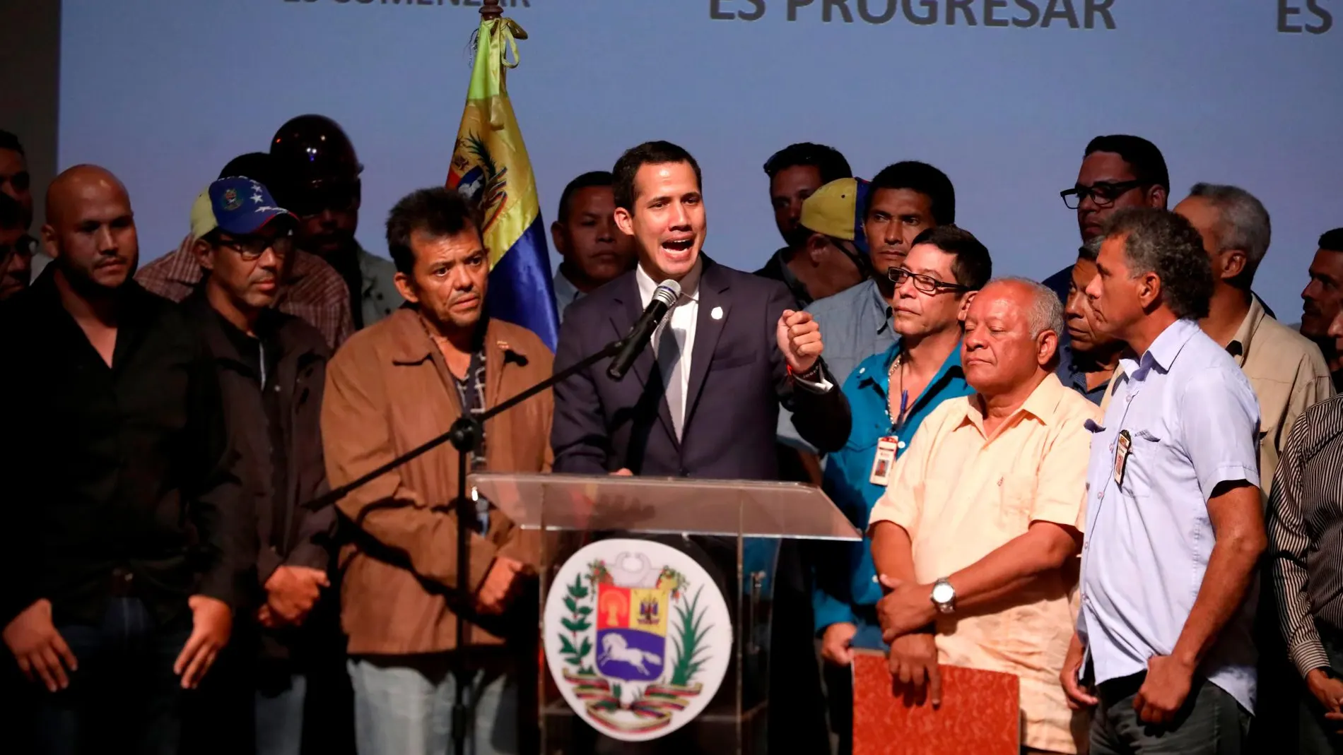 Guaidó se reunió el viernes con trabajadores de la petrolera PDVSA en Caracas