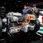 El motor de un modelo híbrido