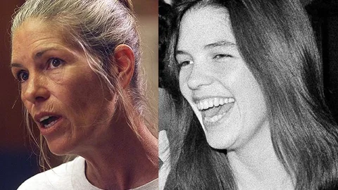 Leslie Van Houten, de 66 años, ha pedido la libertad condicional veinte veces en los 46 años que lleva presa. A la derecha, una imagen de Van Houten en 1970.