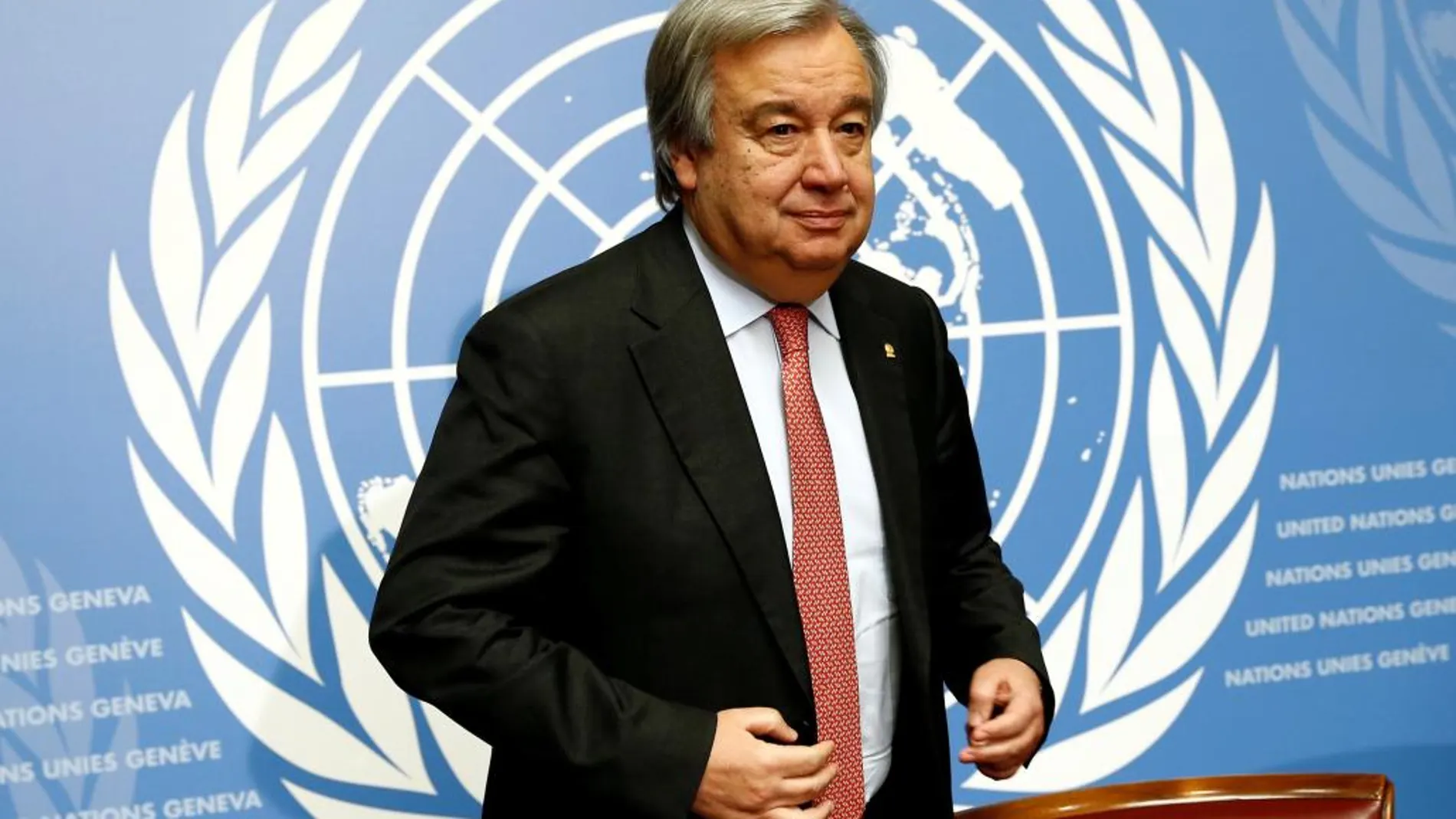 Antonio Guterres, actual Alto Comisionado de la ONU para los Refugiados (UNHCR), llega a la sede de Naciones Unidas, en Ginebra, Suiza