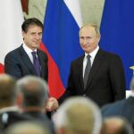 Vladimir Putin recibió el miércoles en Moscú al «premier» italiano, Giuseppe Conte