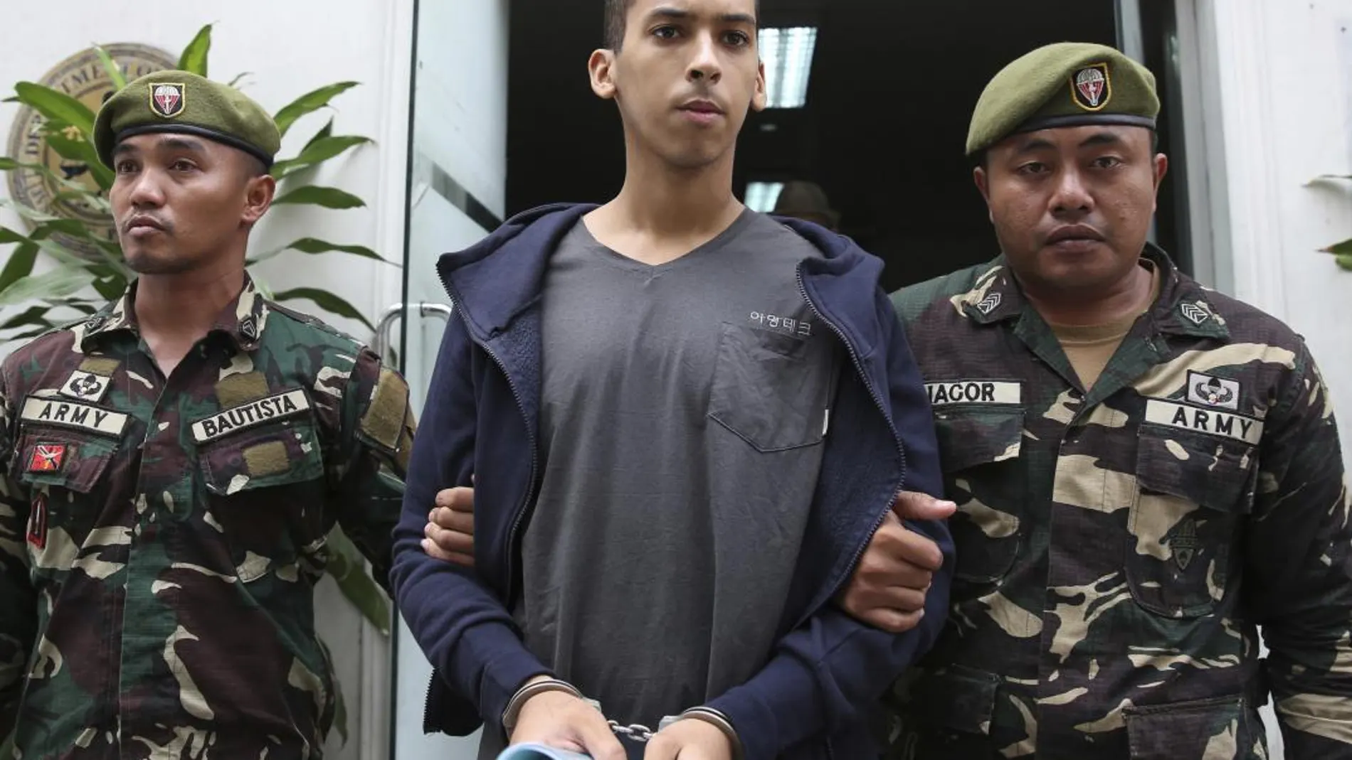 Abdelhakim Labidi Adib en el momento de su arresto