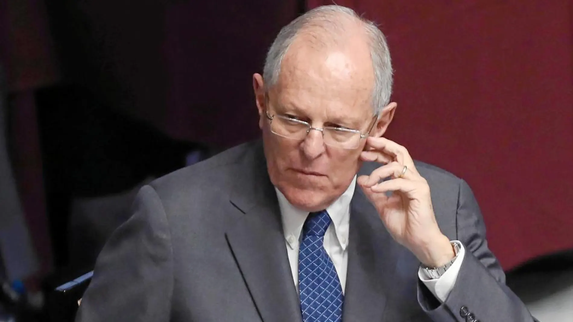 Kuczynski, el presidente peruano, ayer en el Parlamento