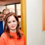 Silvia Clemente, Luis Fuentes –portavoz del grupo en las Cortes– y José Manuel Villegas ayer en la sede de Cs en Valladolid / Efe