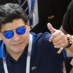 Diego Armando Maradona en un partido de Argentina en el Mundial 2018 / Foto: Efe