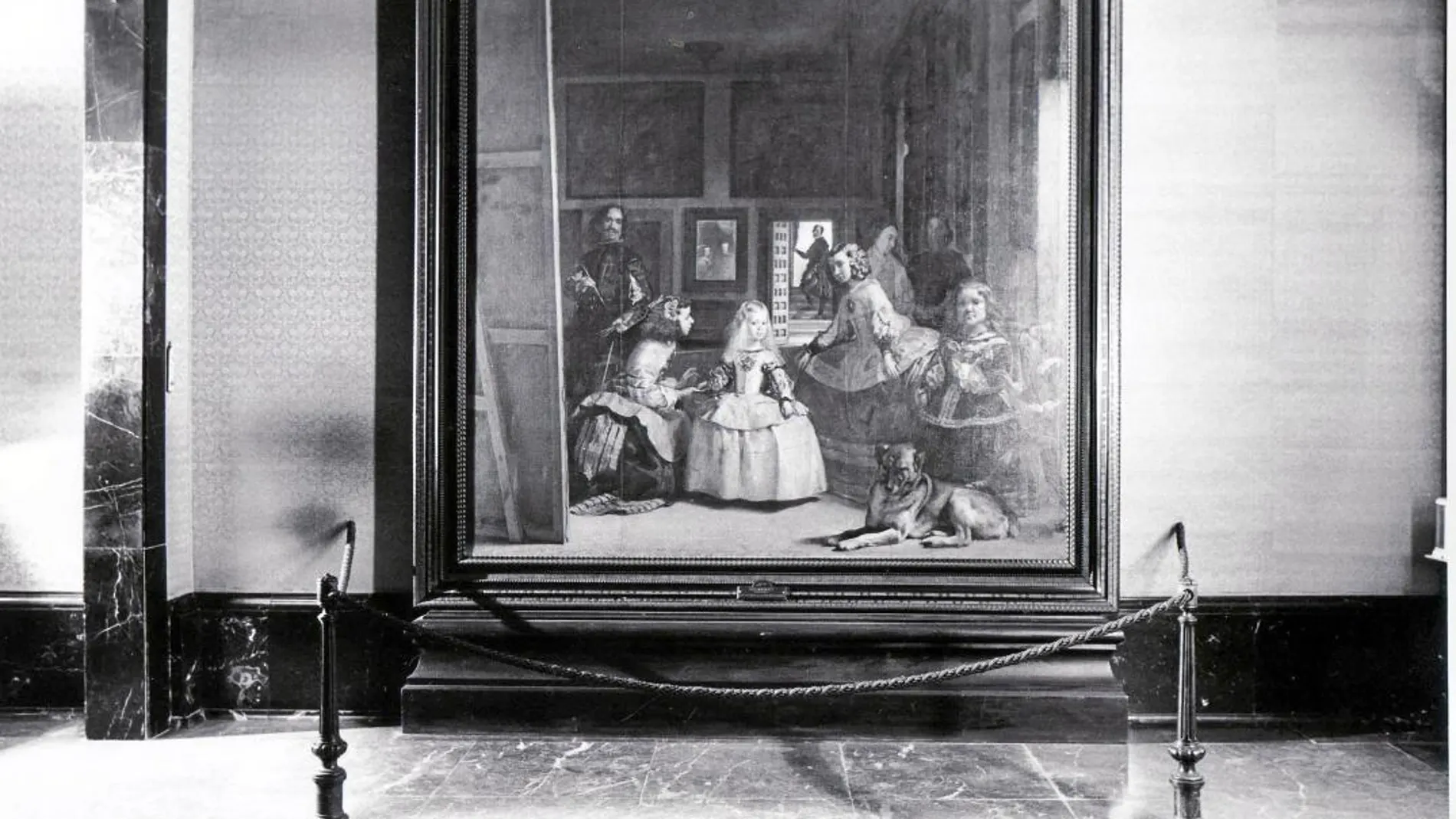 «Las Meninas» en una de Ias salas del museo con el montaje que correspondía a los años setenta
