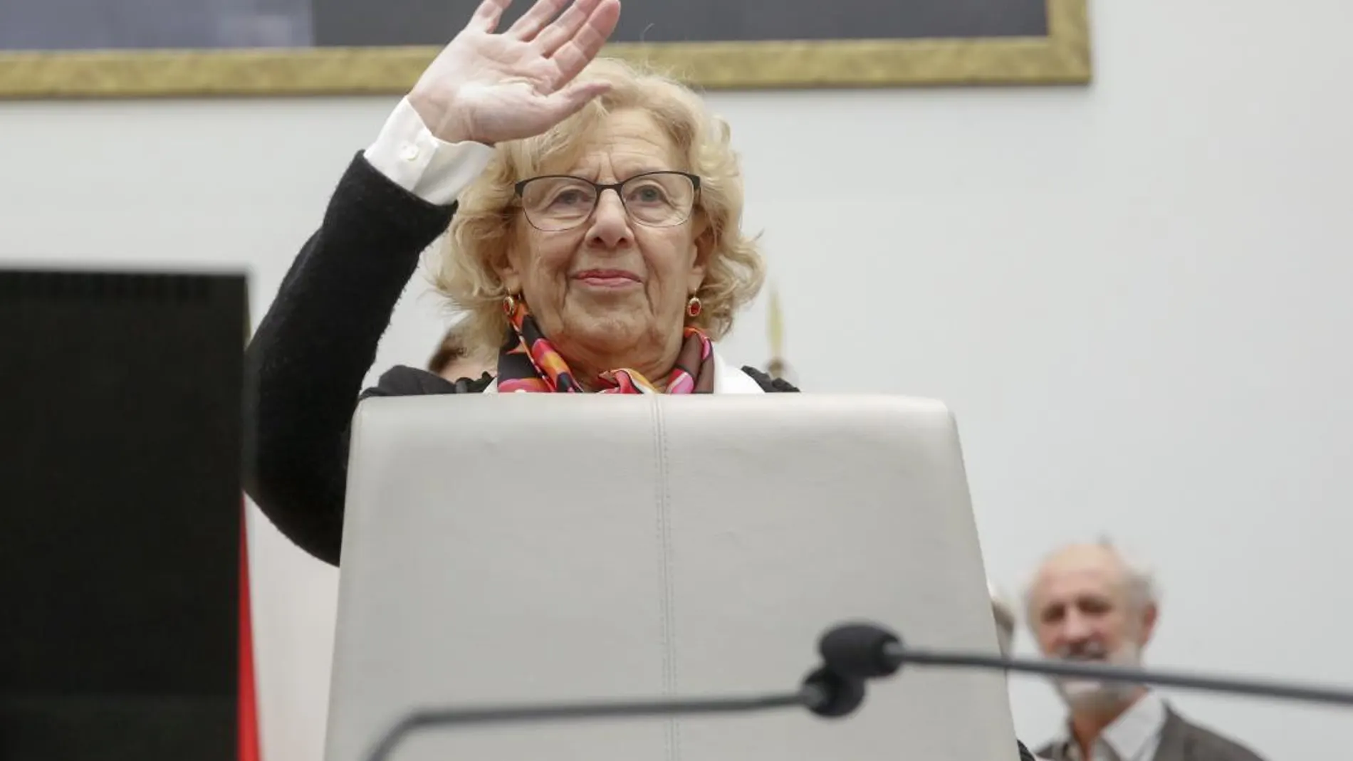 Carmena durante en Pleno de hoy