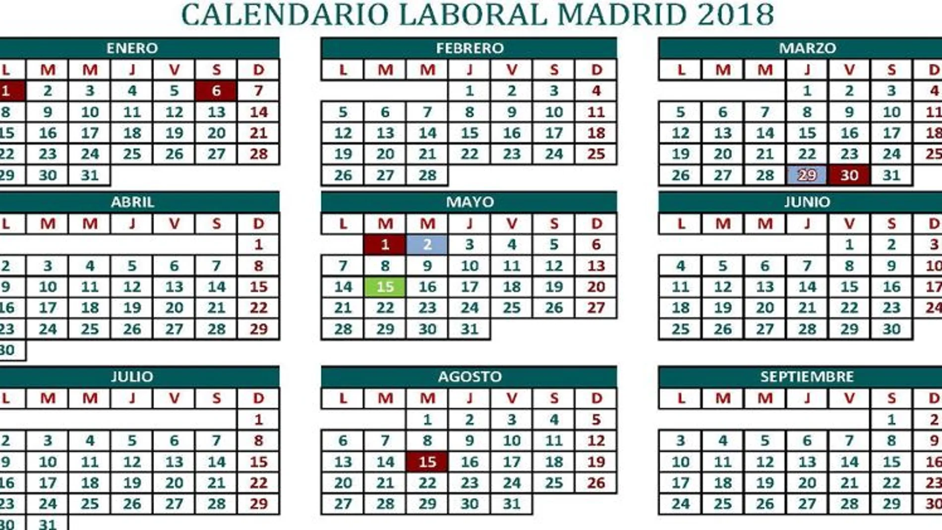 ¿Cuántos días festivos tendremos en España en 2018?