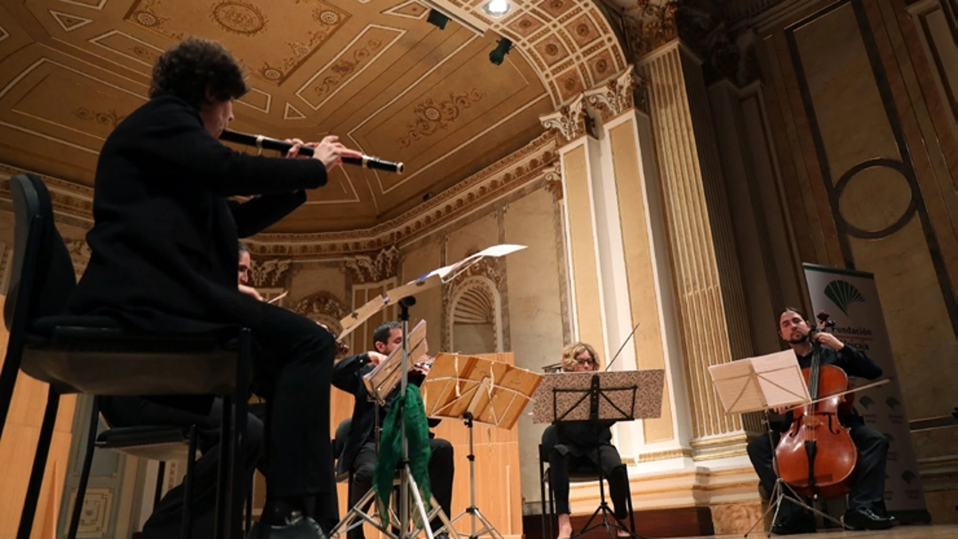 El conjunto Piaceri di flauti actuó en la sala de conciertos María Cristina / Foto: Álex Zea