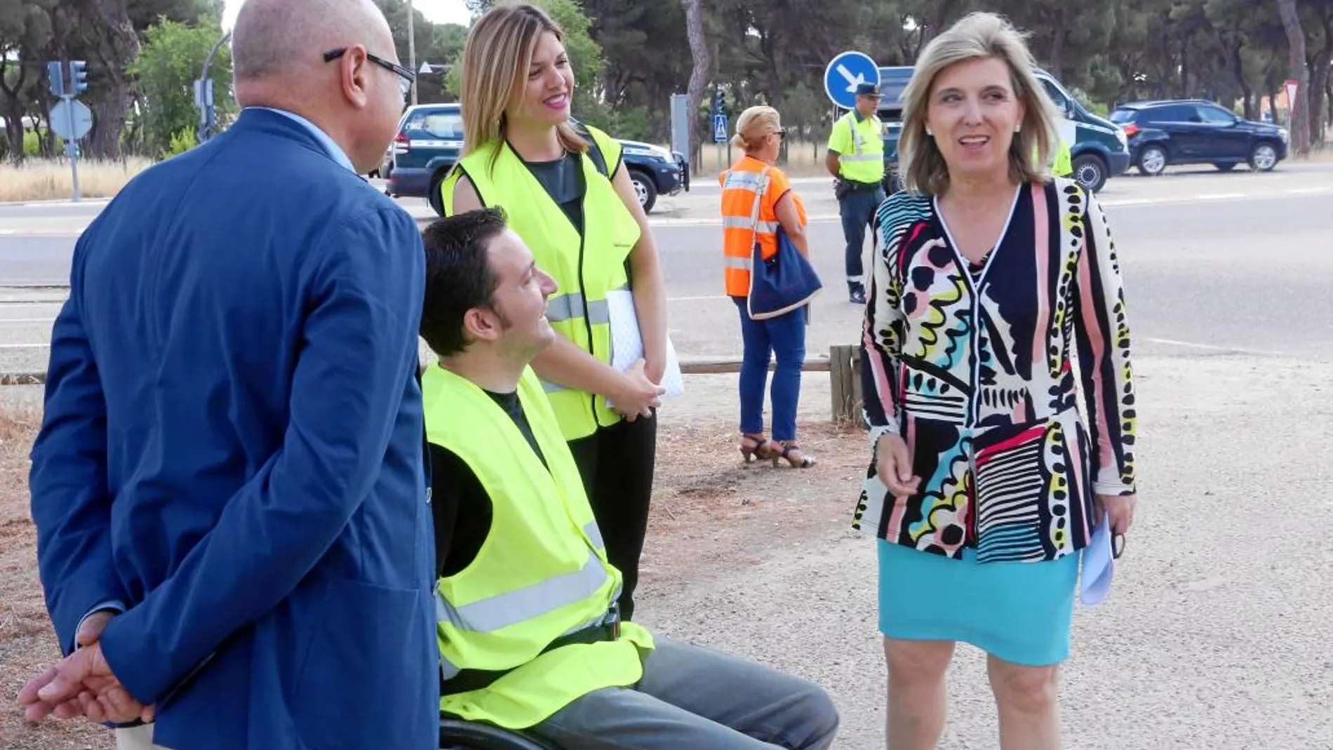 La delegada del Gobierno, María José Salgueiro, junto a Luis Antonio Gómez, Icíar Raposo y Pablo Sangrador