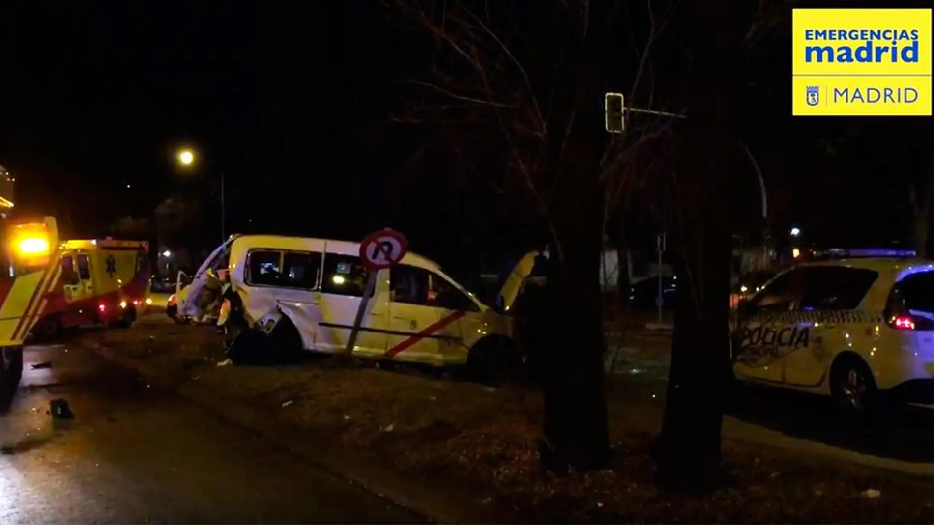 Accidente de Trafico en Madrid en Nochevieja