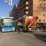 Una unidad de los Bomberos de Madrid acudió al lugar del atropello