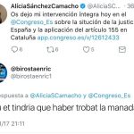 Un independentista a Alicia Sánchez-Camacho: «Te tendría que haber encontrado "La Manada"»