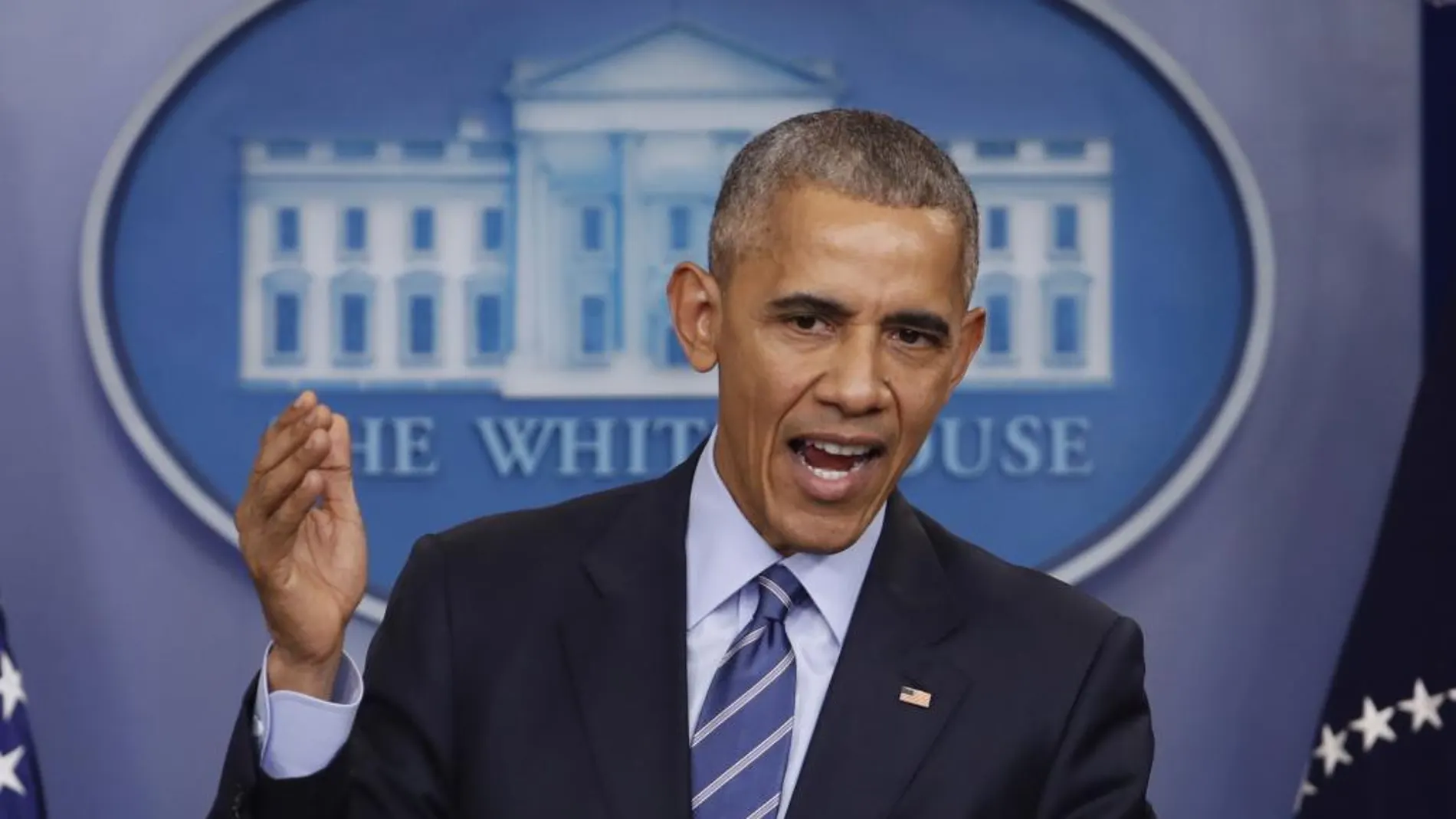 Barack Obama durante una rueda de prensa en la Casa Blanca, el pasado día 16