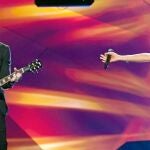 El Sueño de Morfeo, durante uno de los ensayos del festival de Eurovisión en Malmoe (Suecia)