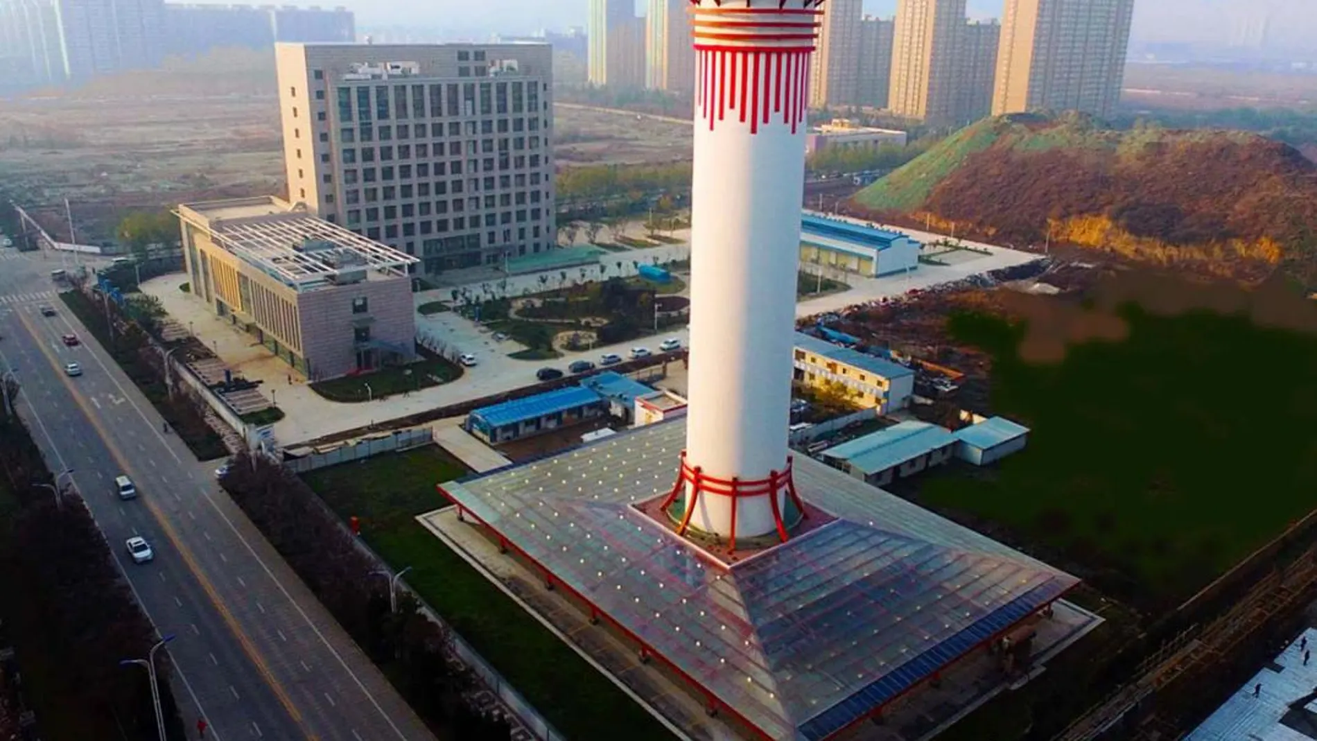 La torre purificadora de aire instalada en Xi’an