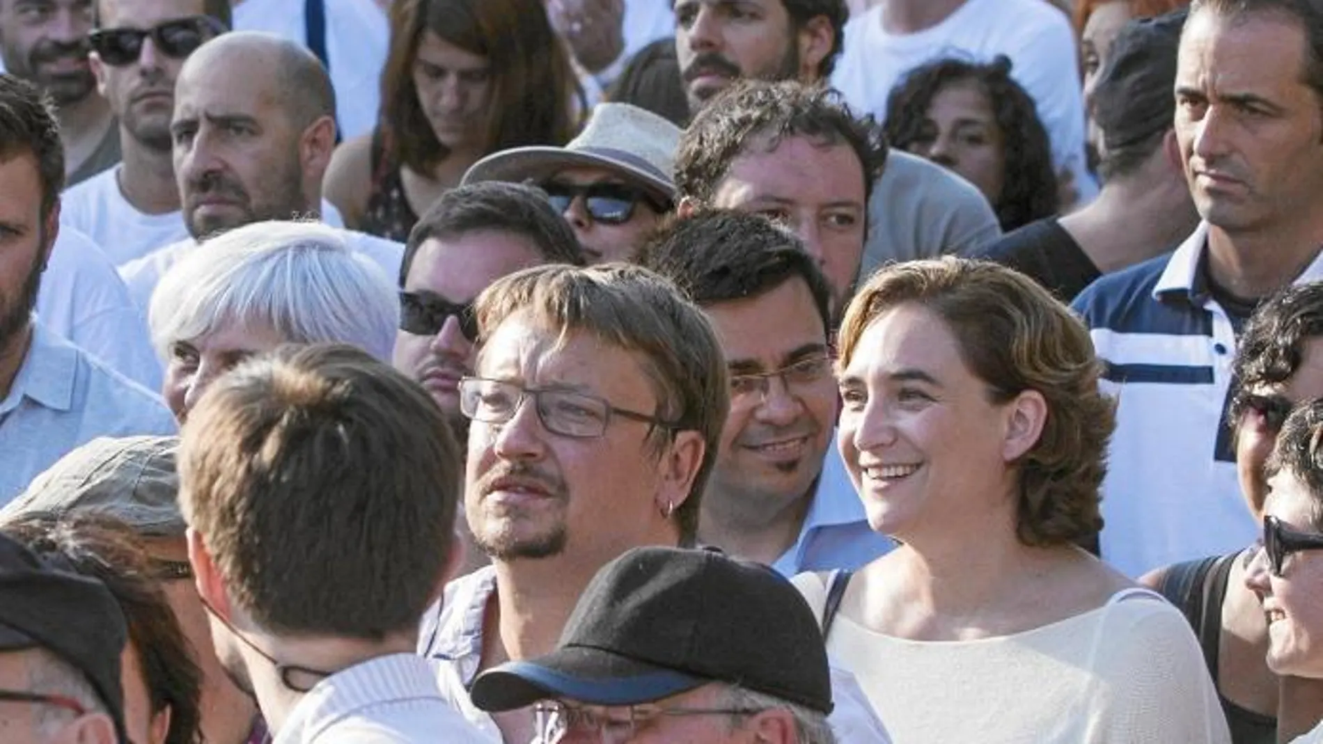 Colau también participó en la manifestación soberanista de la Diada