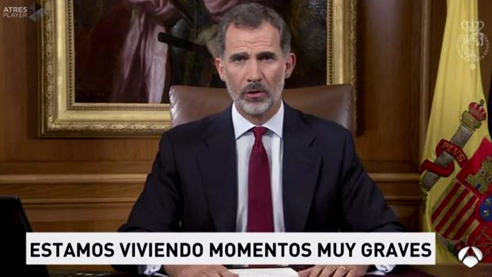 La audiencia vio el discurso del Rey en Atresmedia TV, grupo líder con más de 3,8 millones de espectadores (24,6%)