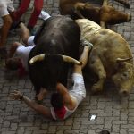 Los toros de Núñez del Cuvillo han protagonizado un vistoso encierro / Foto: Ap