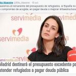 Un tuit de Rita Maestre sobre la «ley Montoro» desató la reacción airada de un diputado regional de Podemos