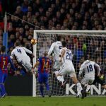 Sergio Ramos anota el tanto para el Real Madrid