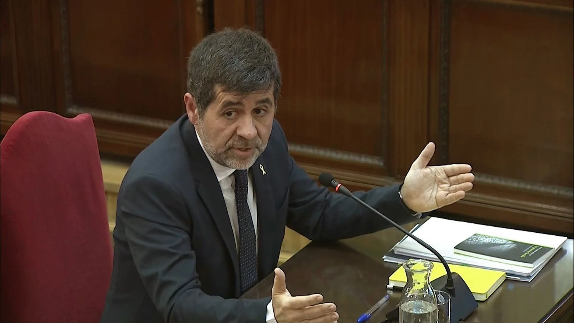 Jordi Sánchez, durante su declaración en el Tribunal Supremo