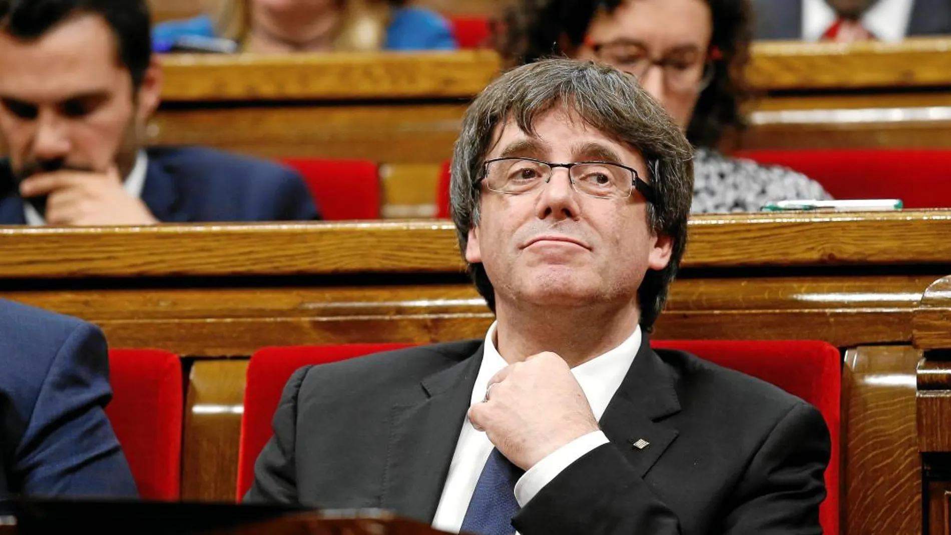 Carles Puigdemont durante una sesión parlamentaria en la pasada legislatura