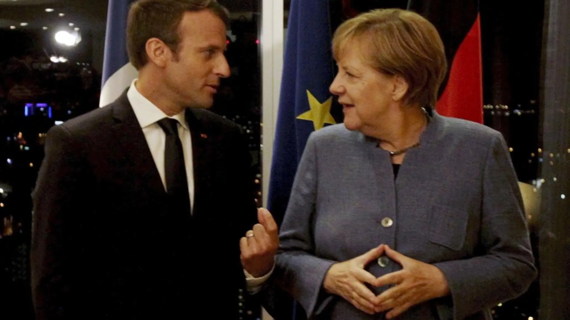 La canciller alemana Angela Merkel y el presidente francés Emmanuel Macron el pasado mes de septiembre en Tallín.