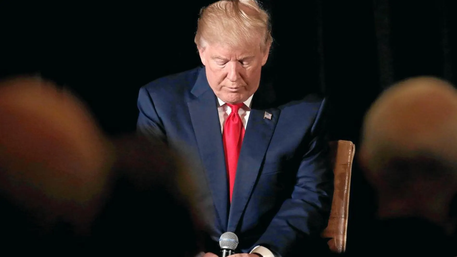 El candidato republicano, Donald Trump, durante un acto de campaña en Virginia