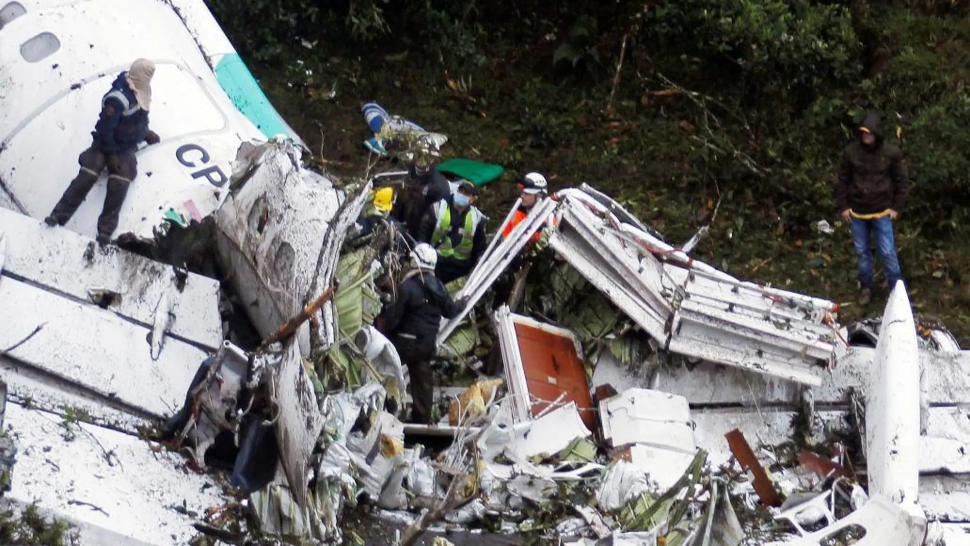 El avión de Lamia accidentado cerca de Medellín el pasado 28 de noviembre, en el que murieron 71 personas