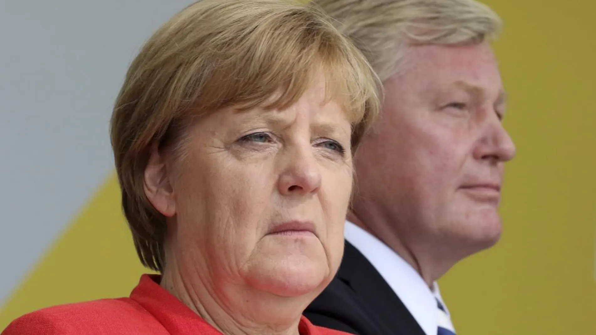 La canciller alemana y presidenta de la Unión Cristianodemócrata (CDU), Angela Merkel, asiste a un acto electoral celebrado en Cuxhaven, Alemania